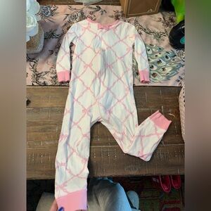 The Beaufort Bonnet Company Pink and White Toddler Onesie